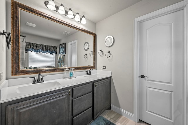 bathroom with vanity