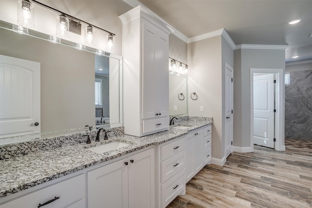 unfurnished room featuring crown molding, light hardwood / wood-style flooring, and plenty of natural light