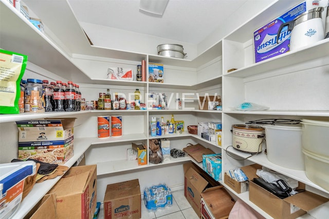 view of pantry