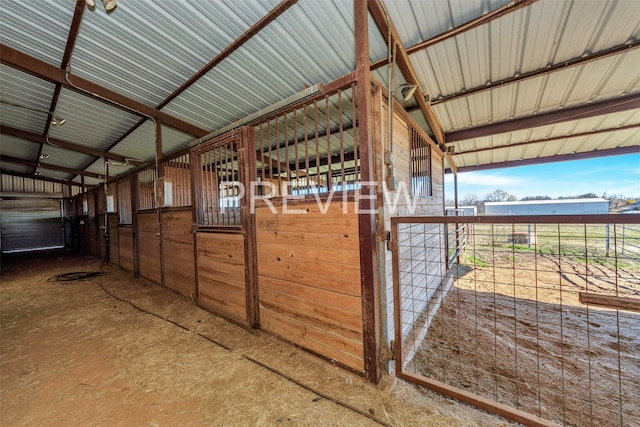 view of horse barn