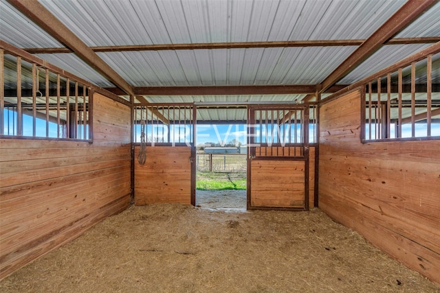 view of horse barn