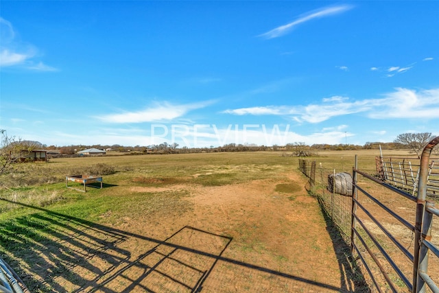 view of yard featuring a rural view