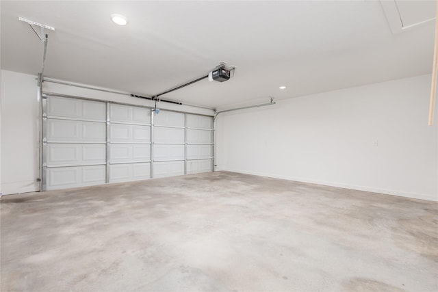 garage featuring a garage door opener