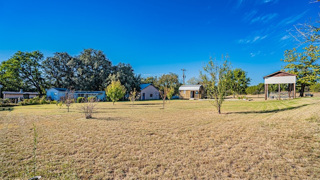 view of yard with a gazebo