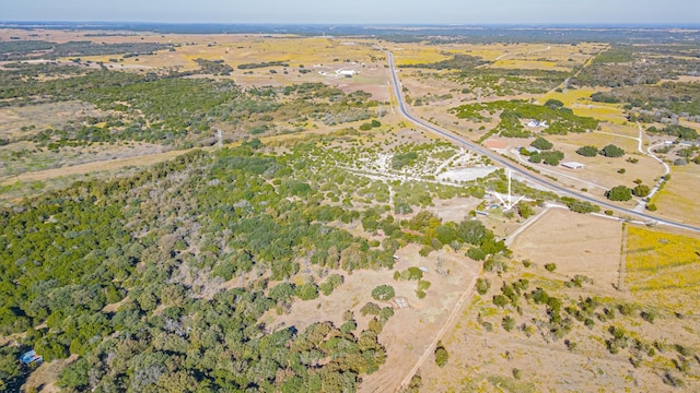 aerial view featuring a rural view