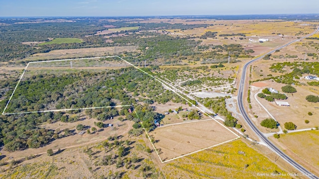 drone / aerial view featuring a rural view