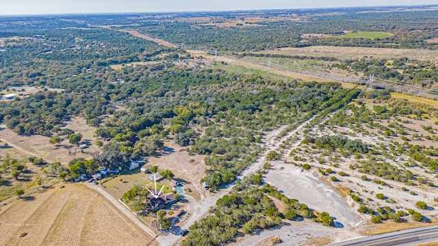 aerial view with a rural view