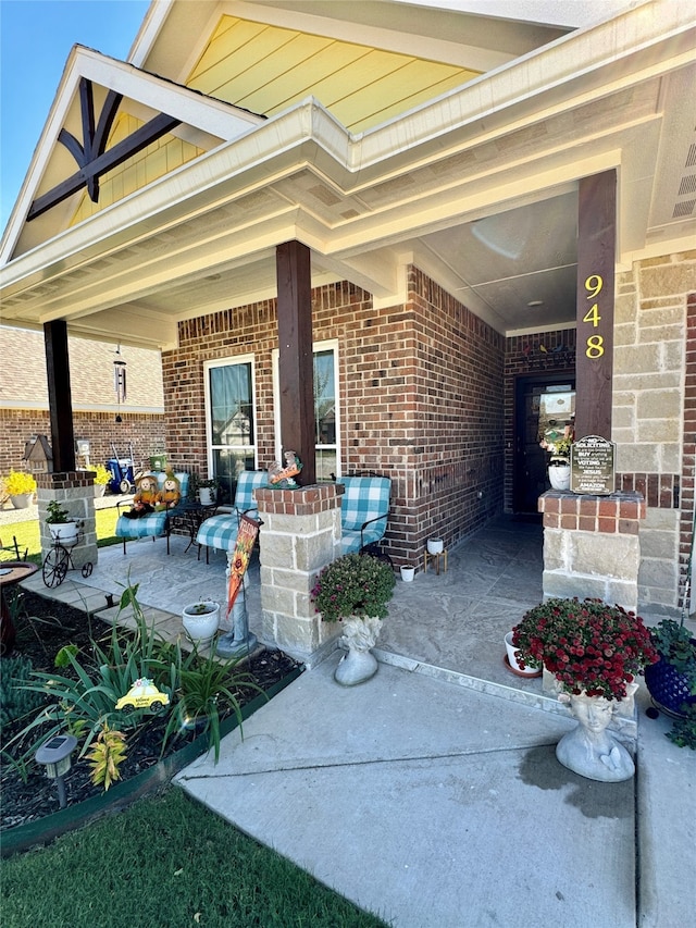 view of patio / terrace featuring a porch