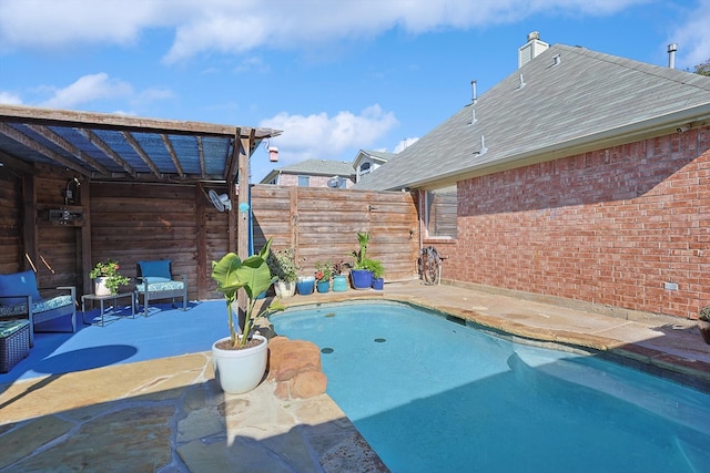 view of pool with a patio area