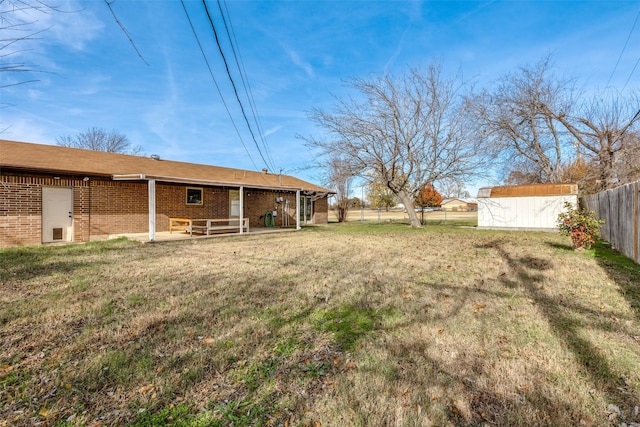 view of yard with a patio area