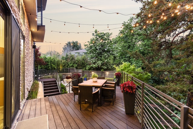 view of deck at dusk