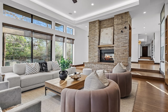 entryway featuring a wealth of natural light and light hardwood / wood-style floors