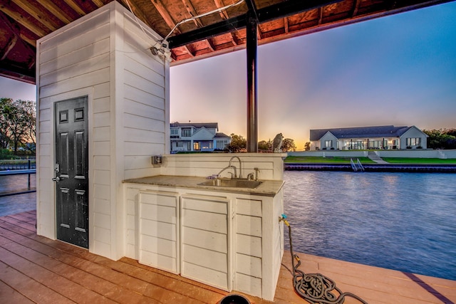 view of dock with sink