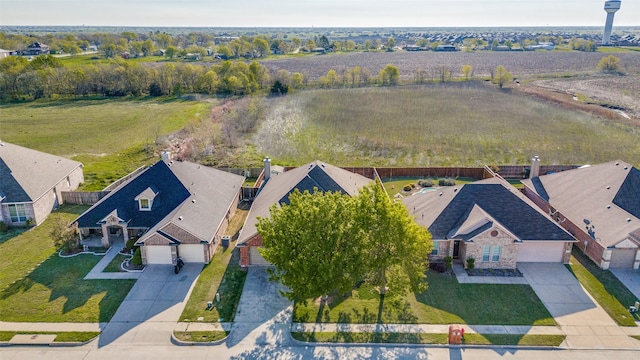 bird's eye view featuring a rural view