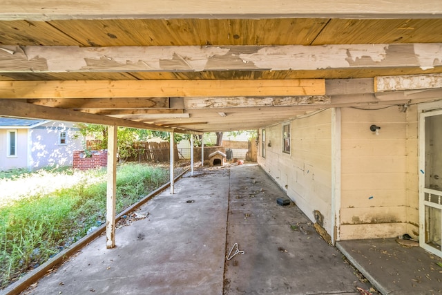 view of patio / terrace featuring a carport