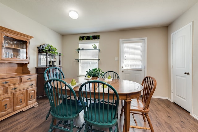 dining area featuring hardwood / wood-style floors