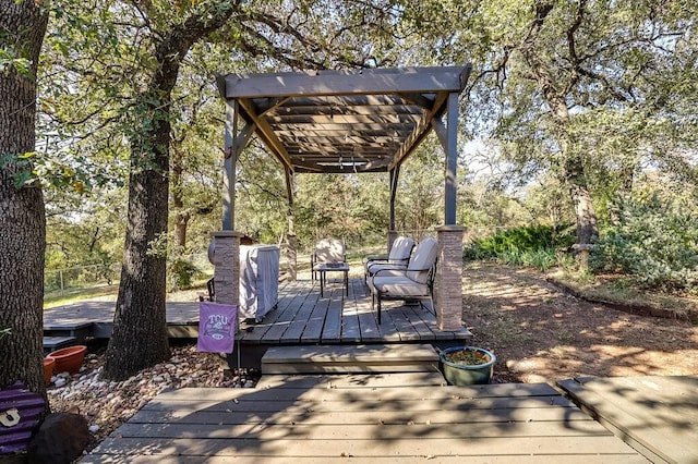 6040A Casey Ct, Fort Worth, TX 76140 - deck featuring a pergola