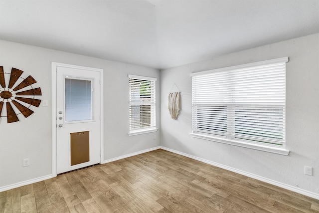 entryway featuring light wood-type flooring