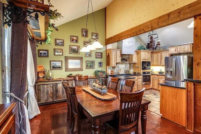 6048 Casey Ct, Fort Worth, TX 76140 - dining room with high vaulted ceiling
