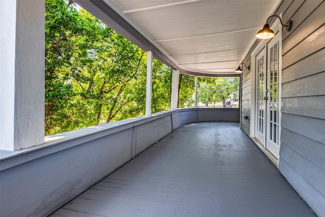 view of patio / terrace featuring french doors