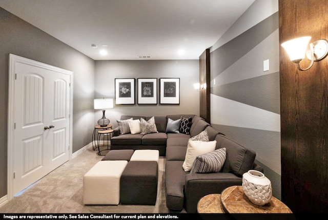 view of carpeted living room