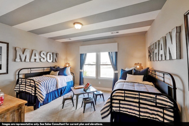 bedroom featuring carpet floors