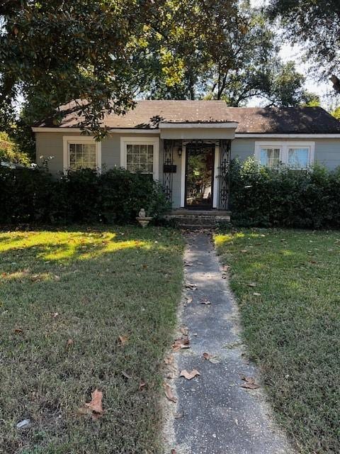 view of front of house with a front yard
