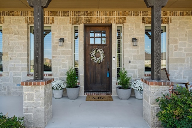 view of doorway to property