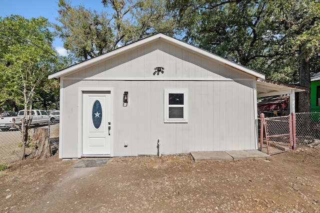 exterior space featuring an outdoor structure