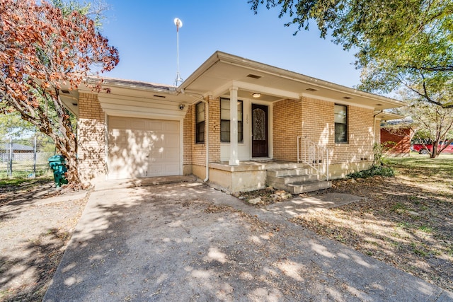 view of front facade featuring a garage