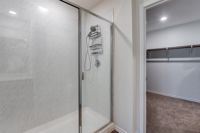 bathroom with an enclosed shower