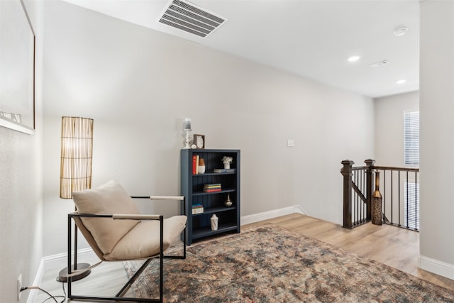 office area featuring light wood-type flooring