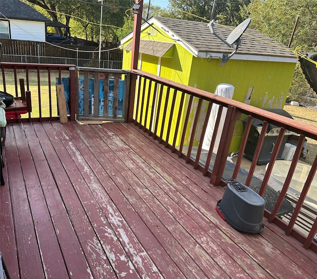 view of wooden deck