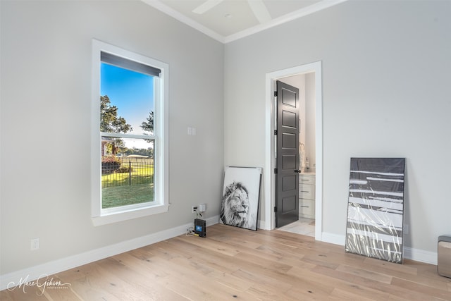 empty room featuring light hardwood / wood-style floors