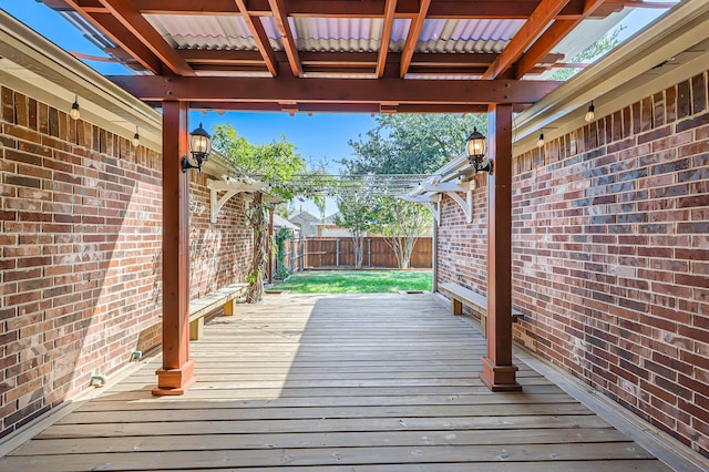 view of wooden terrace