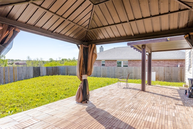 view of patio / terrace with a gazebo