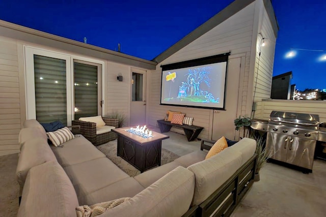 home theater with wood walls and vaulted ceiling