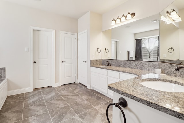 bathroom with vanity