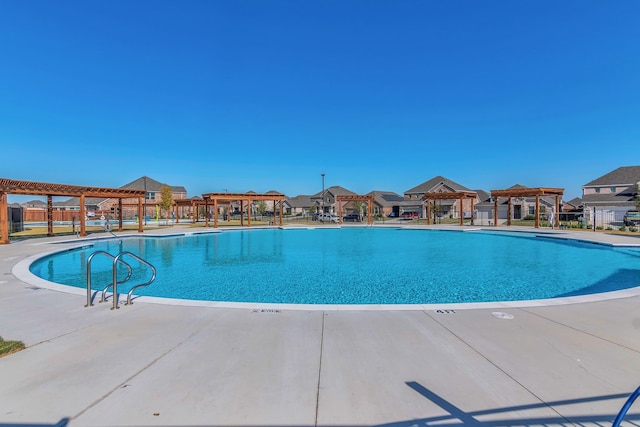 view of pool featuring a patio area