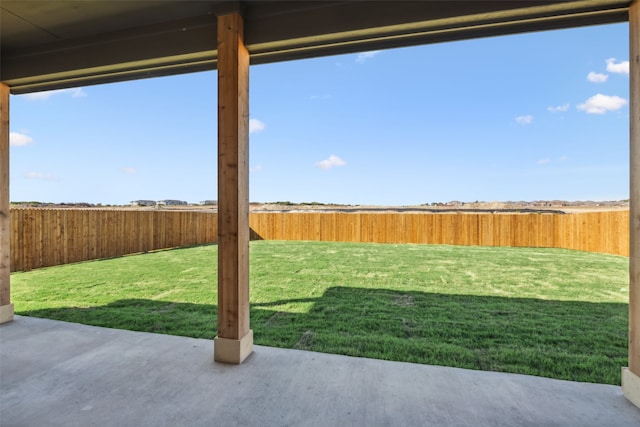 view of yard with a patio