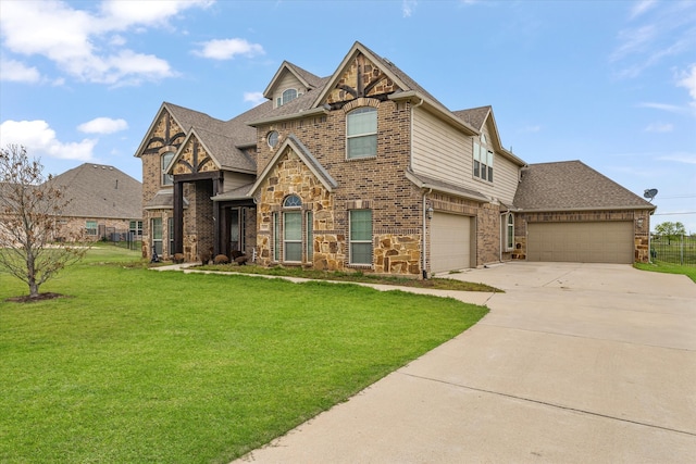 view of front facade with a front yard