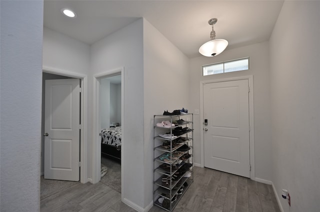 entrance foyer featuring light hardwood / wood-style flooring