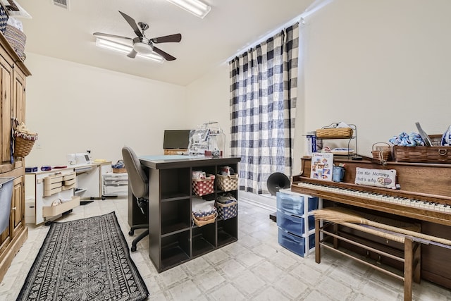 office with ceiling fan