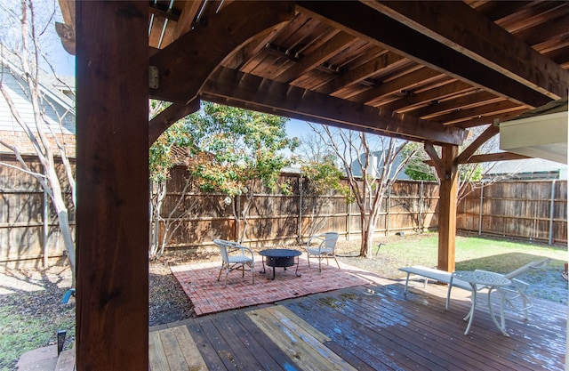 view of wooden deck