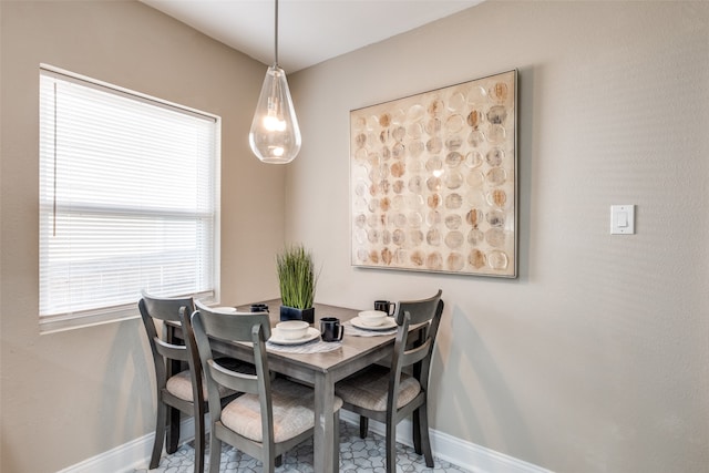 view of dining room