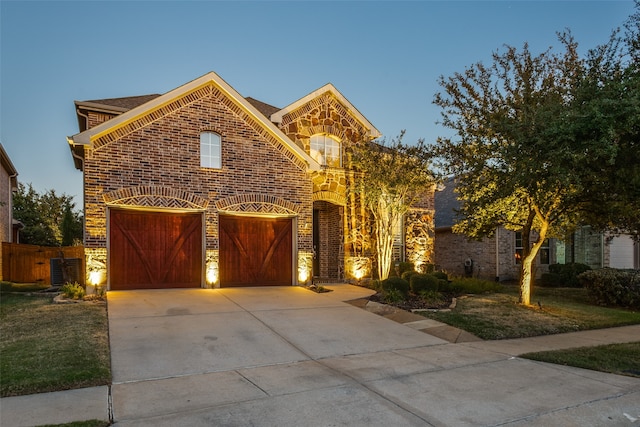 view of property featuring a garage