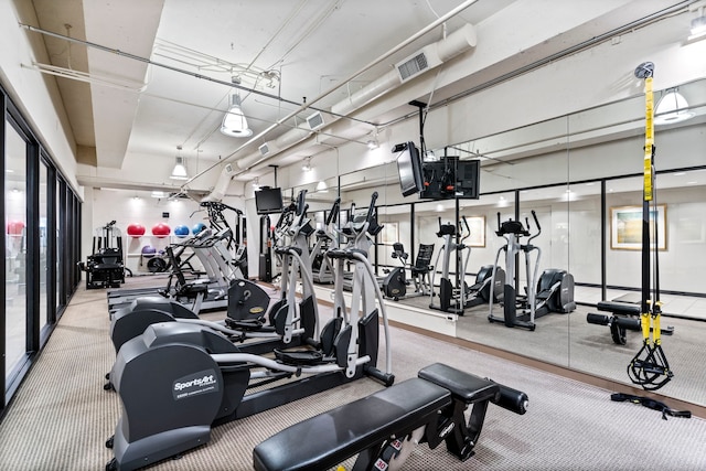 view of workout area