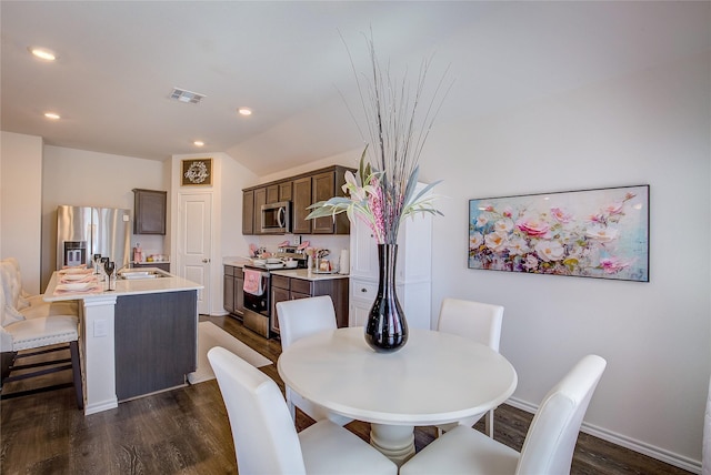 302 Patina St, Josephine, TX 75189 - dining area featuring dark wood-style floors and recessed lighting
