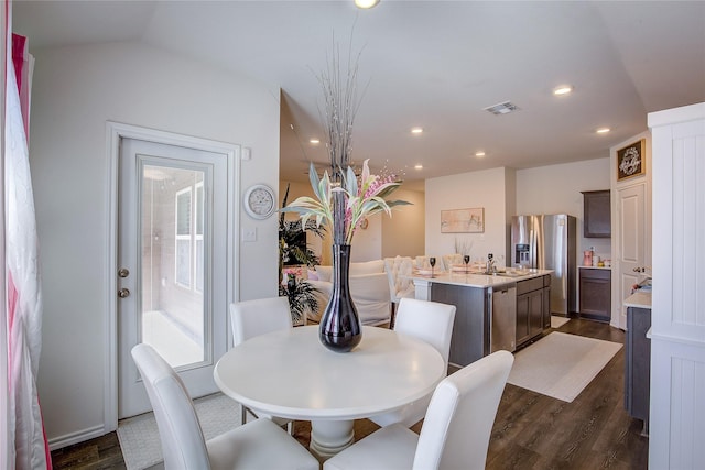 302 Patina St, Josephine, TX 75189 - dining room featuring dark wood-style flooring and recessed lighting