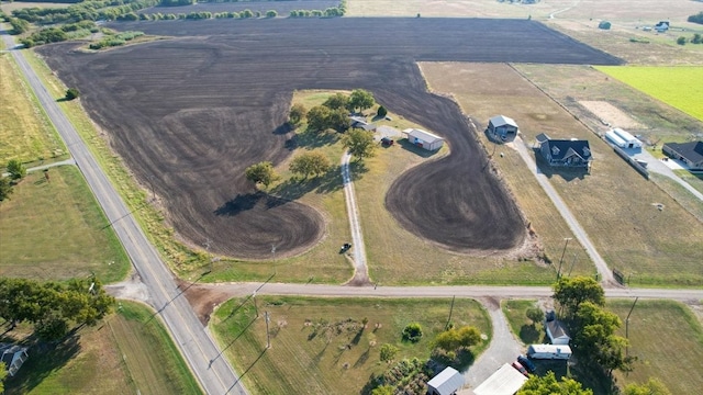 drone / aerial view featuring a rural view